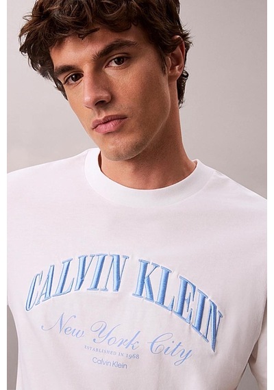 Calvin Klein Jeans Erkek Tişört Lv04rf820g Beyaz