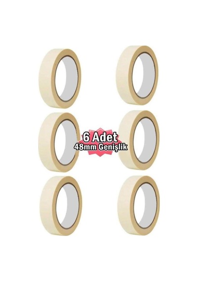 Bant Maskeleme Bandı 6 Adet 48Mm Kağıt