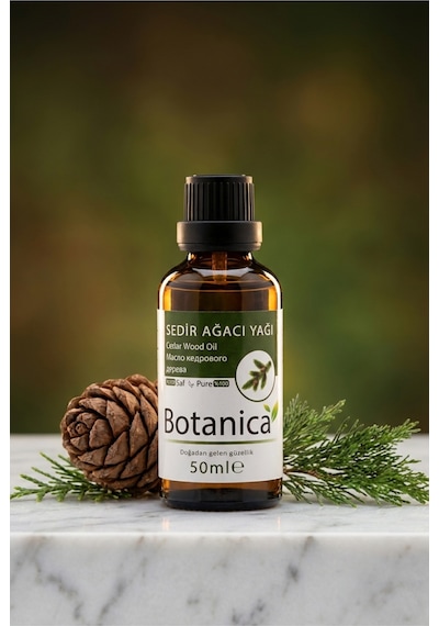 Botanica %100 Saf Sedir Ağacı Yağı Masaj Rahatlatıcı Saç Besleyici Doğal Uçucu Bitkisel Bakım 50 Ml 50 ML