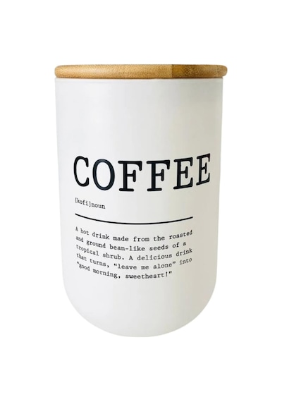 3 Lü Bambu Kapaklı Çay, Kahve, Şeker Kavanozu - Beyaz Cam Tea Sugar Coffee Saklama Seti Beyaz - Siyah