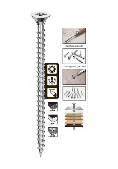 5x50 Sunta Vidası 200lü Paket 1