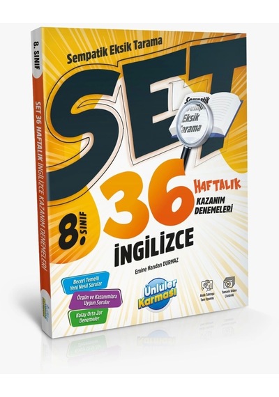 Ünlüler Karması 8.sınıf İngilizce 36 Haftalık Kazanım Denemeleri