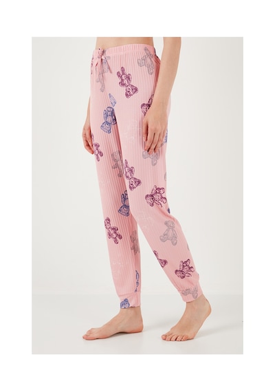 Lela Regular Fit Kısa Kollu Bayan Pijama Takımı 65740104 Pembe