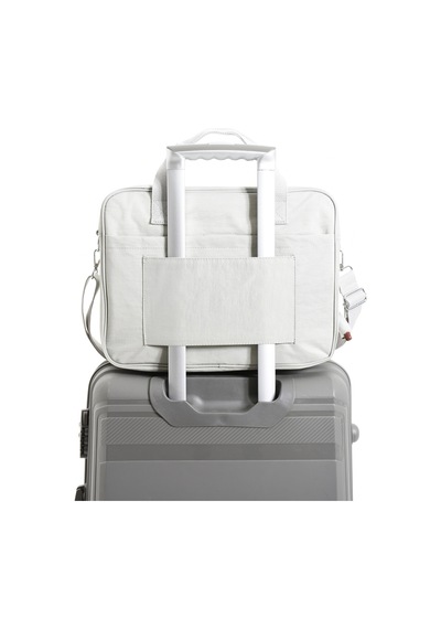 Ss 3027 Unisex Krinkıl Suya Dayanıklı Laptop Bölmeli Çapraz-el Askılı Evrak Ve Laptop Çantası Açık Gri