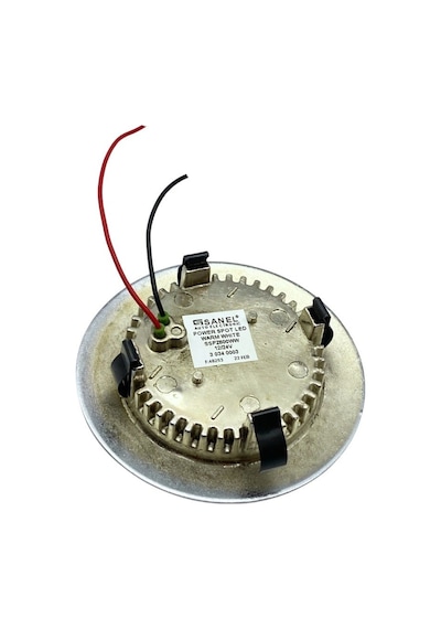 Sanel 12v-24v Spot Tavan Lamba 6 Ledli 3000k Sıcak Beyaz Su Geçirmez 90 Mm Butonsuz