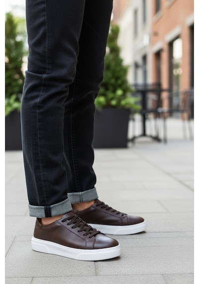 Dosa Shoes Y-120 Erkek Deri Ayakkabı-siyah Taba