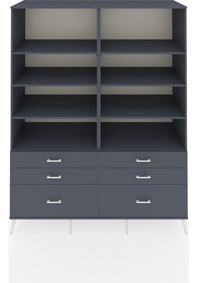 Kronos Gardrop 8 Raflı 6 Çekmeceli 176x59x221 Antrasit-antrasit Antrasit Kronos Gardrop 8 Raflı 6 Çekmeceli 176x59x221 Antrasit-antrasit Antrasit