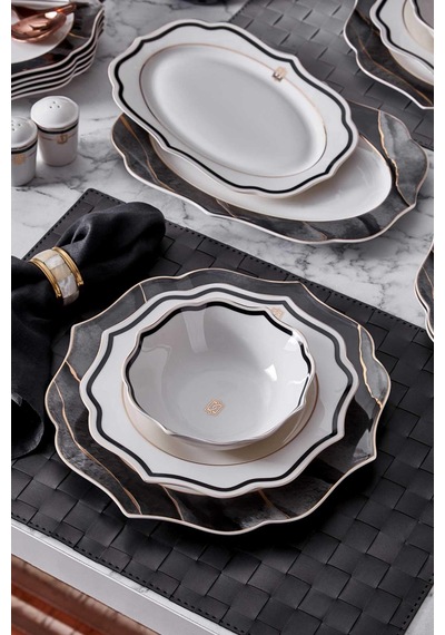 Neva N3246 Marble Plus Romantik 28 Parça 6 Kişilik Yemek Takımı