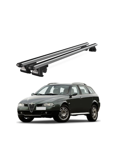 Venüs Alfa Romeo 156 Crosswagon T932 2004-2007 Uyumlu Gri Ara Atkı Port Bagaj Tavan Barı