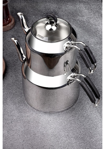 Weyne Mango Kitchen - Maxi Büyük Boy 18/10 Paslanmaz Çelik 1.6-2.5 Lt. Çaydanlık Takımı Inox