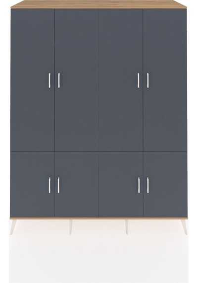 Kronos Gardrop 10 Raflı 8 Kapaklı 176x59x221 Çam-antrasit/çam Antrasit/çam Kronos Gardrop 10 Raflı 8 Kapaklı 176x59x221 Çam-antrasit/çam Antrasit/çam