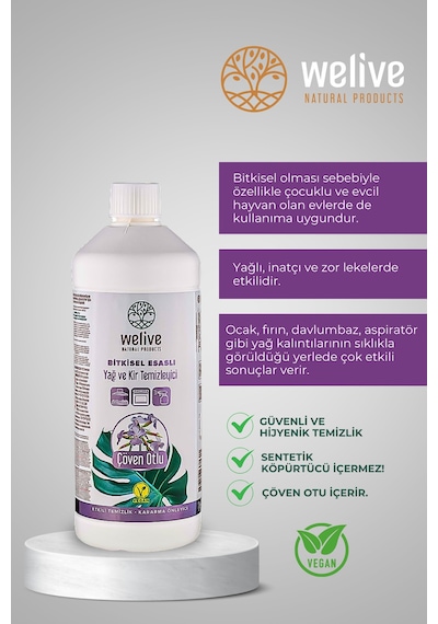 Yağ Ve Kir Temizleyicisi/çöven Otlu 1000 Ml