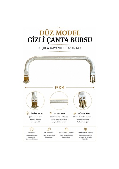 Oval Gizli Çanta Bursu 19 Cm