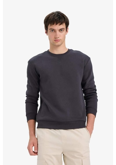 Defacto Regular Fit Bisiklet Yaka Basic Düz Kalın Sweatshirt T3777az25auar138 Antrasit