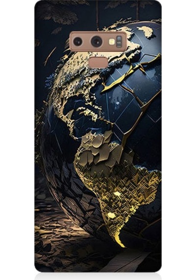 Samsung Galaxy Note 9 Uyumlu Dünya Haritası Desenli Silikon Kılıf