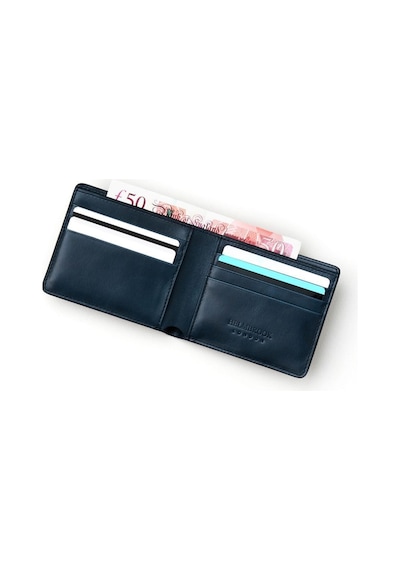 Helmbrook London Eldridge Erkek Lacivert Deri İnce Tasarım Çok Bölmeli Rfid Korumalı Cüzdan Lacivert