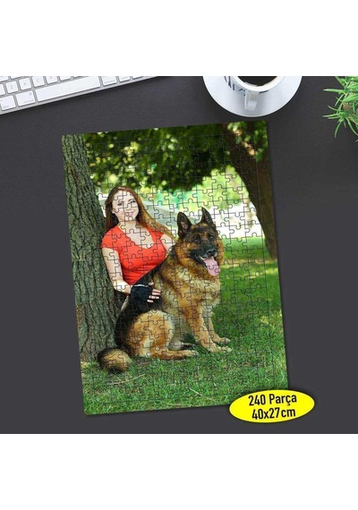 Parkta Alman Köpeği 240 Parça Puzzle Yapboz Tablo-68424151