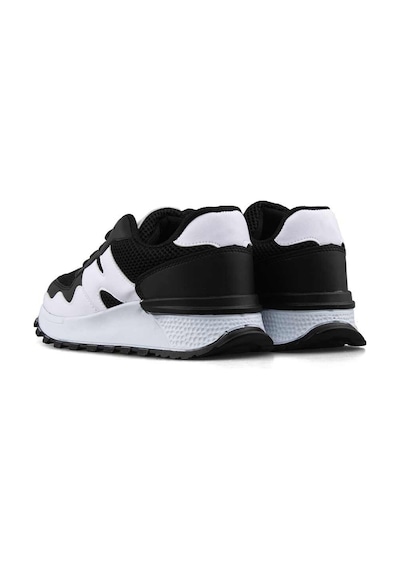 Tarzbu Mega Ortapedik Siyah Beyaz Renk Günlük Ayakkabı Sneakers Beyaz - Siyah