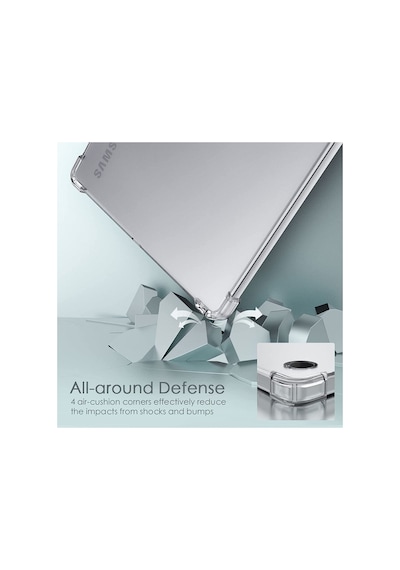Samsung Galaxy Tab A8 10.5 Sm-x200 Kılıf Darbe Önleyici Anti Shock Şeffaf Silikon Tablet Case Arka Kapak