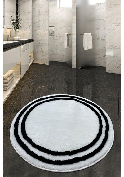 Duplici Beyaz Çap Banyo Halısı