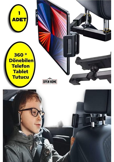 Koltuk Arkası 360 Ayarlanabilir Tablet Telefon Tutucu
