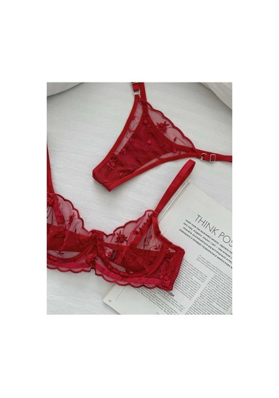 La Linaa Flora Kırmızı Kadın Bralet Takım Kırmızı - 609788300 Kırmızı