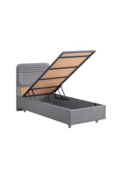 Mila İkili Set, Mila Tek Kişilik Baza Başlık Seti - Gri 90x200