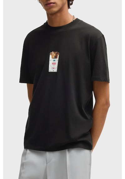 Hugo Erkek T Shirt 50530683 001 Siyah Siyah