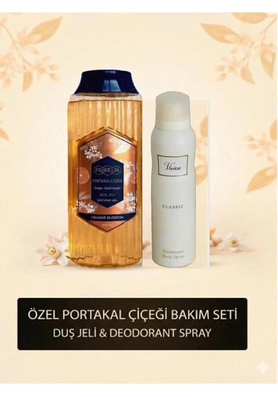 Tr Portakal Çiçeği Doğal Zeytinyağlı Duş Jeli 500 Ml + Vivien Classic Deodorant 150 Ml Set Diğer