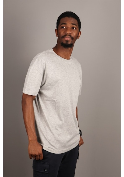 Erkek Bisiklet Yaka Oversize T-Shirt (539530705)