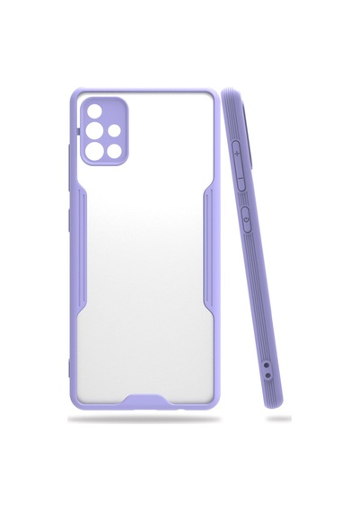 Newface Samsung Uyumlu Galaxy A71 Kılıf Platin Silikon - Lila lila