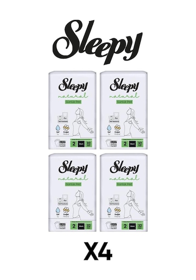 Sleepy Natural Ultra Hassas Günlük Ped No:2 Uzun 32x4 128'li