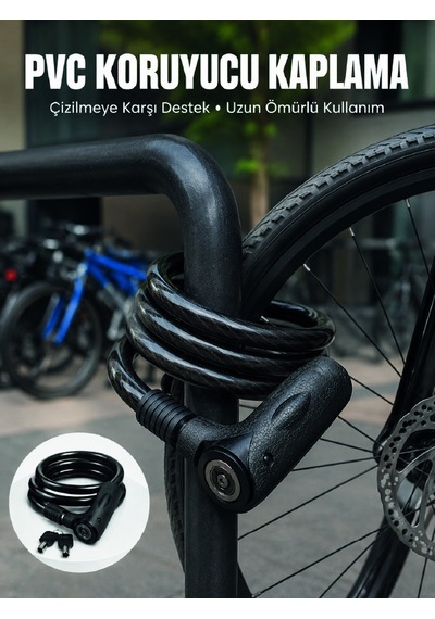 24 Mm Kalın Çelik Halat İle Motosiklet Ve Bisikletiniz İçin Güçlü Güvenlik -