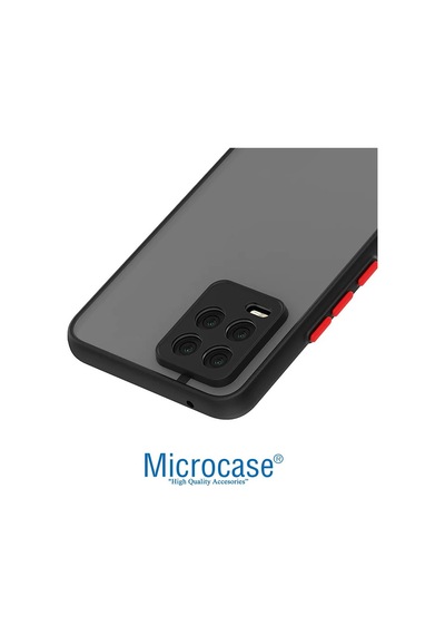 Microcase Realme 8 Pro London Serisi Sert Kılıf - Buzlu Siyah