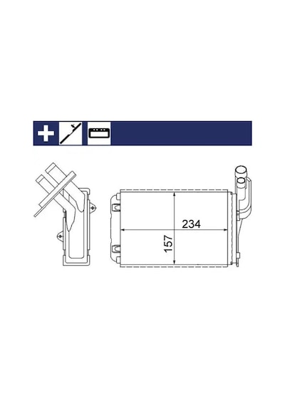 Renault Europa Kalorifer Petegi 1.6 1996-2001 Mahle Ah99000s