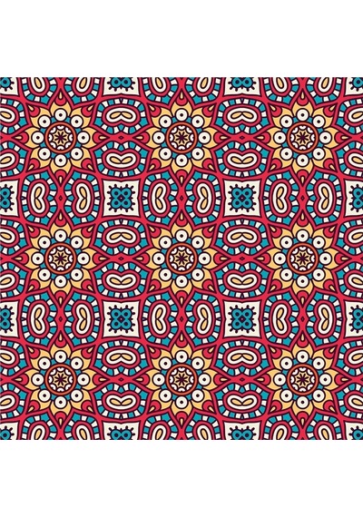 Tablosan Mandala Desenleri Doğal Taş Bardak Altlığı 4'lü Set 174140 Çok Renkli