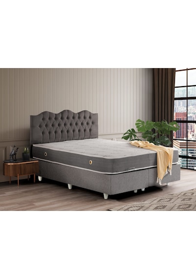 Azrayatakmobilya Çift Kişilik Comfort Yatak+baza+modelli Başlık 150 x 200 CM