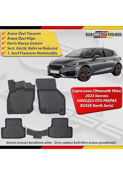 Cupra Leon Paspas Araca Özel Otomatik 2023 Sonrası Derin Havuzlu Bosse North Serisi