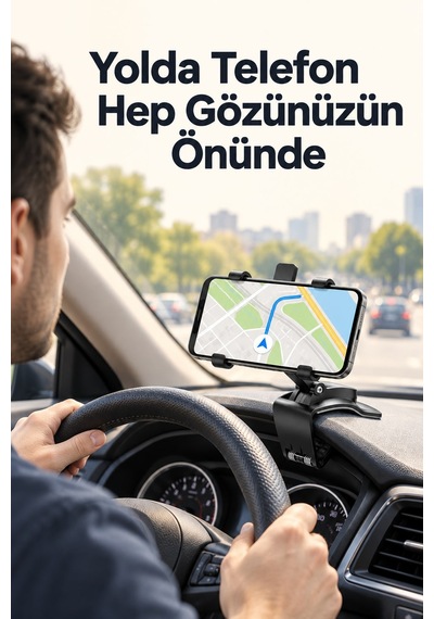 Gösterge Torpido Üstü Araba Araç İçi Telefon Tutucu 360 Dönebilen