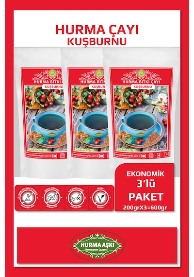 Hurma Aşkı Hurma Çayı Kuşburnu 3 x 200 G