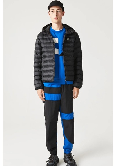 Lacoste Syntehic Fill Jacket Sabit Kapüşonlu Erkek Şişme Mont Siyah Siyah