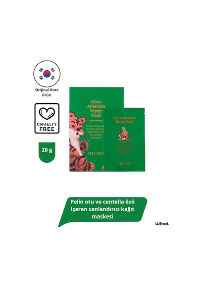 Vely Vely Vely Velycica X Artemisia Repair Mask 1ad Pelin Otu Ve Centella Özü Canlandırıcı Maskesi