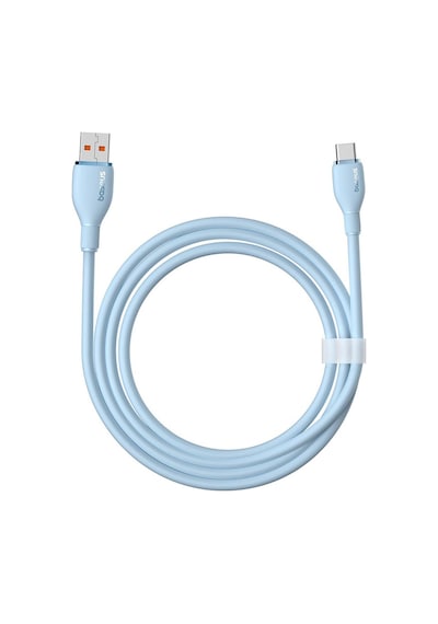 Baseus Pudding 1.2 M Hızlı Şarj Özellikli USB Type-C 100 W Kablo Mavi
