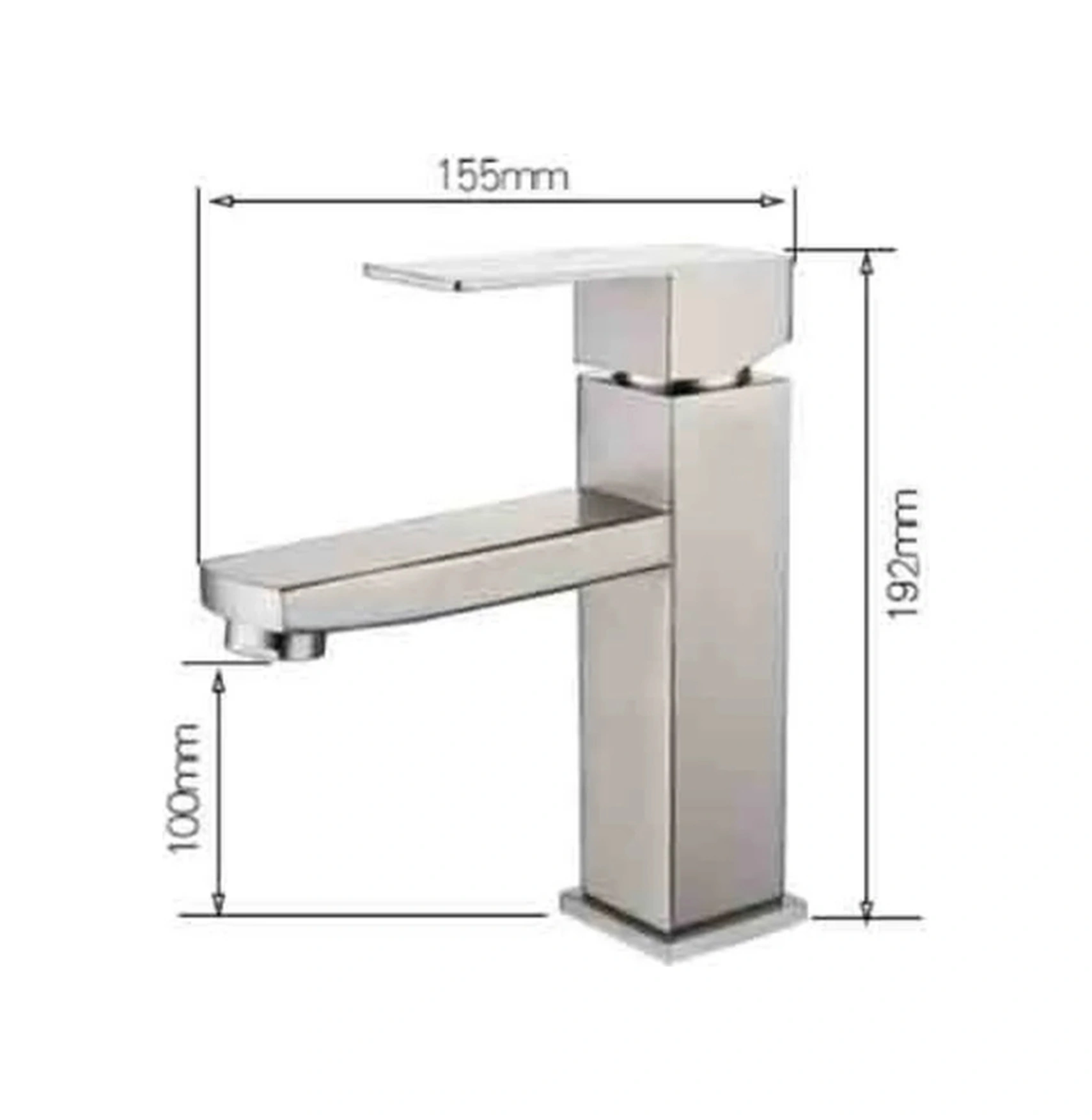 Fleko Inox Lavabo Bataryası Paslanmaz Çelik Inox