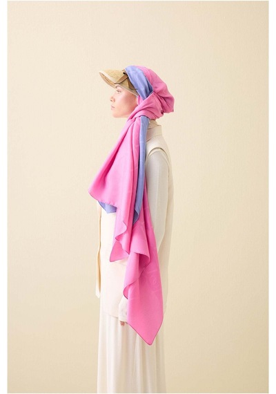 Imannoor İman I Baklava Pembe Ramy Jakar Şal 70x190 Pembe