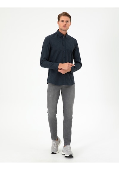 Pierre Cardin Erkek Lacivert Gömlek Desenli 50293756-vr033 Lacivert
