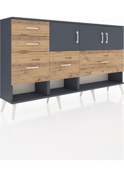 Arges Konsol 3 Raflı 5 Çekmeceli 3 Kapaklı 176x30x99 Antrasit-antrasit/çam Antrasıt/atlas Çam - Antrasıt Arges Konsol 3 Raflı 5 Çekmeceli 3 Kapaklı 176x30x99 Antrasit-antrasit/çam Antrasıt/atlas Çam - Antrasıt