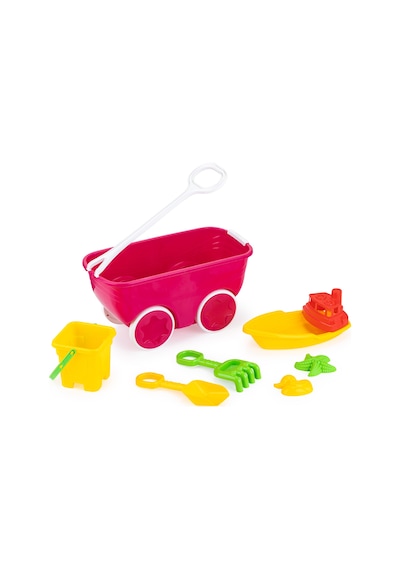 Erdem Toys Gezgin Vagon Oyun Seti Balıkçı Tekneli Kovalı - Pembe