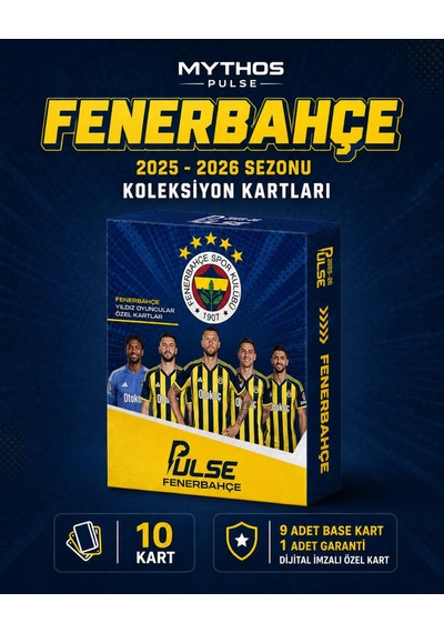 Mythos Pulse Fenerbahçe Futbolcu Kartları 10'lu Özel Kutu 2025/2026 Resmi Lisanslı