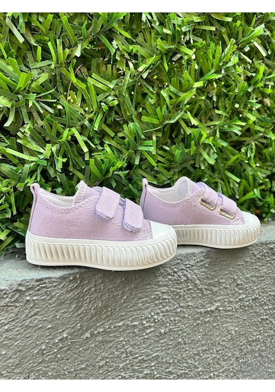 Scarpe Magiche Lila Puffy Tabanlı Kız Çocuk Sneaker Lila